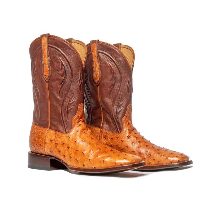 RUJO BOOTS | MEN'S THE CASE-Caramel Ostrich - Click Image to Close